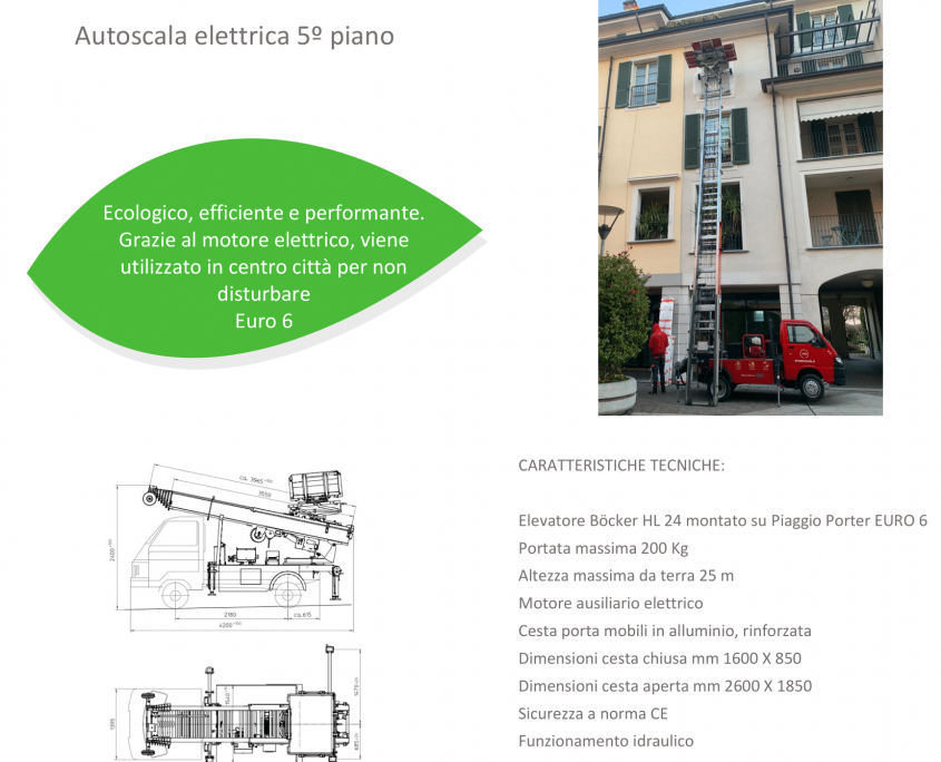 Autoscala elettrica 5° piano