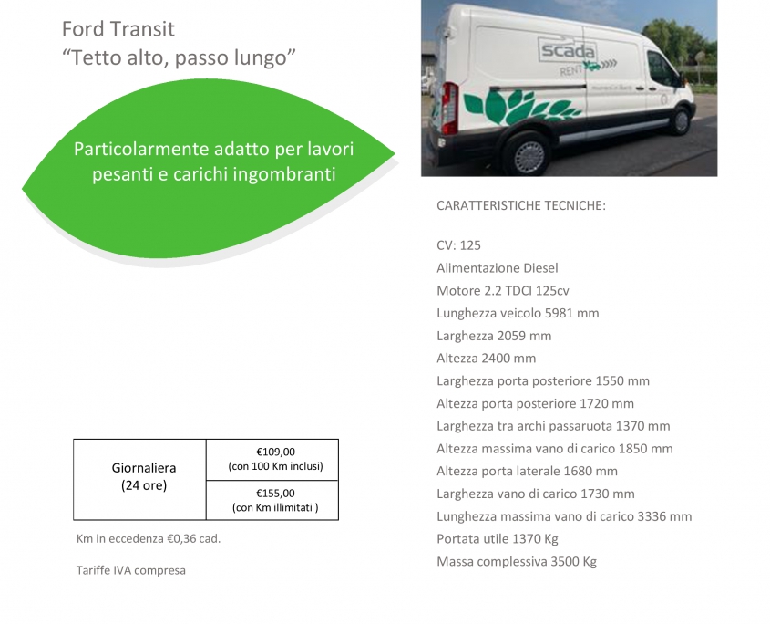 Ford Transit Tetto Alto Passo Lungo